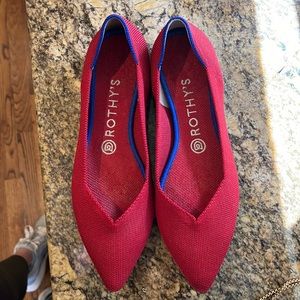 Rothy’s pointed toe, red size 8.5